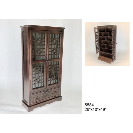 Wayborn Furniture & Access Cabinet Multimedia Storage 2 Doors - Brown 5584